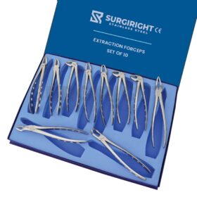 Dental Extraction Forceps Set of 10 Anatomical Handle - Surgi Right