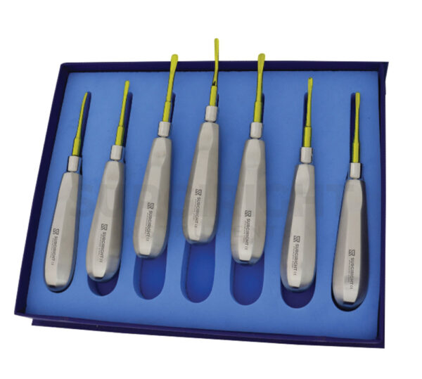 Dental Luxator Set Root Elevators TIT Gold - Surgi Right